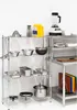 ROYAL Catering Kovový regál - 35 x 90 x 137 cm - chromovaný Náhled obrázku produktu 6