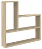 vidaXL Nástěnná police Sonoma, dubový Imitace, 60 x 11 x 60 Náhled obrázku produktu 1