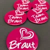Oblique Unique 1x Team Braut Button Anstecker JGA Produktbild-Vorschau 2