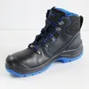 A single black and blue work boot is shown against a white background. Produktbild-Vorschau