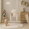 Indoor-Babyschaukel Beige aus Velvet – Mit Produktbild-Vorschau 5