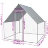 vidaXL Outdoor-Hühnerkäfig 2x2x1,92 m Verzinkter Stahl Produktbild-Vorschau 4