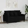 vidaXL 2-Sitzer-Sofa Schwarz 120 cm Stoff Produktbild-Vorschau 2
