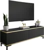 RTV Schrank OXFORD II 135 cm, Schwarz / schwarz matt + Produktbild-Vorschau 3