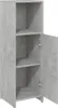 A tall, narrow cabinet with an open door, showing three shelves. The cabinet has a concrete-like texture. Náhled obrázku produktu