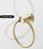Toilettenpapierhalter, Handtuchring, gebürstetes Gold, Produktbild-Vorschau 4