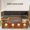 vidaXL Sedia da giardino con cuscino marrone 140 x 100 x 91 Anteprima dell’immagine prodotto 5