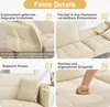A collage of four close-up images showcasing the features of a sofa. Voir les images du produit