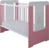 Babybett, Gitterbett mit Matratze & Kleiner Teddybar Gravur Produktbild-Vorschau 1