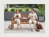 2-Sitzer Gartenbank mit klappbarem Tisch aus Akazienholz, Produktbild-Vorschau 11