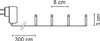 A diagram showing the dimensions of a string of lights. Produktbild-Vorschau