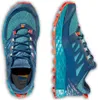 Trailrunning-Schuhe "Lycan II Woman" von La Sportiva in Blau und Türkis mit orangefarbenen Akzenten. Podgląd zdjęcia produktu