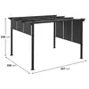 SUGIFT Pergola 3 x 3,5 m mit 3-teiligem Schiebedach, Produktbild-Vorschau 6