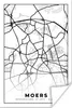 MuchoWow® Poster Karte - Moers - Stadtplan 40x60 cm - Produktbild-Vorschau 1