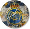 DEQORI Glasuhr Ø30 cm Zahlen 'Wappen Real Madrid' Wanduhr Produktbild-Vorschau 1