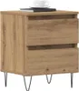 vidaXL Nočný stolík 2 ks dub ručne vyrobený 40 x 35 x 50 cm Náhľad obrázku produktu 1