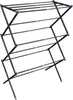 A black metal drying rack with multiple levels. Podgląd zdjęcia produktu