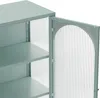 Credenza moderna a 2 ante da 80 cm in metallo e vetro verde Anteprima dell’immagine prodotto 6