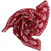 Baumwolltuch - Totenköpfe 1 rot - rosa - quadratisches Tuch Produktbild-Vorschau 2