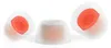 Three white and orange earbud tips are arranged on a white background. Produktbild-Vorschau