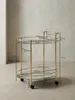 Design Servierwagen Gold 67x79 cm Mobile Mini Bar, Produktbild-Vorschau 7