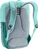 The back of a teal backpack is shown against a white background. Produktbild-Vorschau
