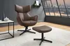 riess-ambiente Hocker VOGUE 45cm braun schwarz Kunstleder Produktbild-Vorschau 3