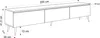 Geriffeltes TV-Lowboard SELIA 200 cm mit goldener Produktbild-Vorschau 7