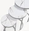 Set de 3 tables 'Bornholm' en marbre, blanc Voir les images du produit 11