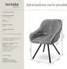 Chaise pivotante avec accoudoirs Snug en velours, Voir les images du produit 6