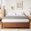 Hochbett mit Schreibtisch, Lattenrost, Regal, LED, Produktbild-Vorschau 3