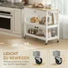 Carrello da cucina HOMCOM a 3 ripiani con ampio piano di Anteprima dell’immagine prodotto 7