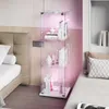 UnboxG Glasvitrine Standvitrine Weiß mit LED- 123.3 x 35 x Produktbild-Vorschau 8
