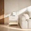 ProximaX Nachttisch 2er Set Beige Samt mit 1 Schublade & Produktbild-Vorschau 2