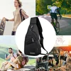 Herren Sling Bag Crossbody Tasche mit USB Port, A0575 Produktbild-Vorschau 4