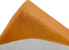 A close-up view of a corner of an orange fitted sheet for a crib. Produktbild-Vorschau