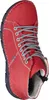 A red lace-up boot with a zipper on the side. Produktbild-Vorschau