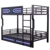 Merax Eisenbett Hochbett 140x200cm mit LED Beleuchtung und Produktbild-Vorschau 9