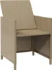 vidaXL Gartenstühle mit Kissen 4 Stk. Poly Rattan Beige - Produktbild-Vorschau 8