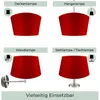 Wogati® Premium Lampenschirm E14/E27 Baumwolle  | Rot / Produktbild-Vorschau 3