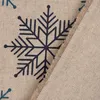 SCHÖNER LEBEN. Kissenhülle Schneeflocken natur blau 50x50cm Produktbild-Vorschau 5