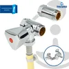 A product shot of a plumbing valve with additional inset images and text overlays. Produktbild-Vorschau