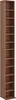 A tall, narrow, wooden CD shelf with multiple shelves. Voir les images du produit