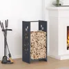 vidaXL Stojan na palivové dřevo antracit 40x30x80 cm Ocel Náhled obrázku produktu 2