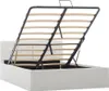 vidaXL Úložná postel Hydraulic White Faux Leather 120×200 Náhled obrázku produktu 1
