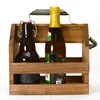 Portabottiglie in legno con apribottiglie in metallo Anteprima dell’immagine prodotto 7