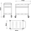 Technical drawings of a serving cart with dimensions. Anteprima dell’immagine prodotto