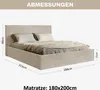 MOTIVENA Boho Polsterbett 180x200 mit Bettkasten, Holz Produktbild-Vorschau 7