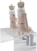 Nussknacker Set 2 Stück Polyresin 6x6x12/21 cm Rosa Weiß Produktbild-Vorschau 4