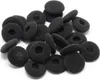 A pile of black foam ear pads for headphones. Anteprima dell’immagine prodotto